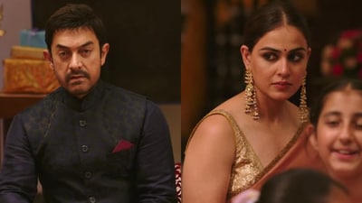 Aamir Khan and Genelia D'Souza's stills from Sitaare Zameen Par. Aamir Khan and Genelia D'Souza's stills from Sitaare Zameen Par.