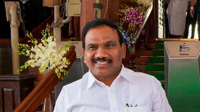 Amit Shah is trying to disturb the peace in a harmonious state like Tamil Nadu, said DMK’s A Raja on Monday while emphasising that the Union home minister’s speech attacking them a day ago were”blatant lies”. (PTI) Amit Shah is trying to disturb the peace in a harmonious state like Tamil Nadu, said DMK’s A Raja on Monday while emphasising that the Union home minister’s speech attacking them a day ago were”blatant lies”. (PTI)
