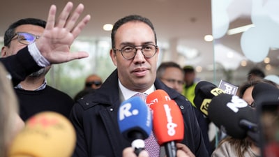 Miguel Uribe was shot on Saturday as he addressed a small crowd of people. (REUTERS)