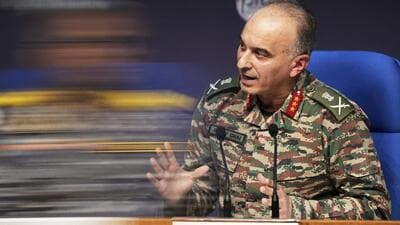Director general of mlitary operations Lt Gen Rajiv Ghai speaks during a press conference in New Delhi on May 11 (AP) Director general of mlitary operations Lt Gen Rajiv Ghai speaks during a press conference in New Delhi on May 11 (AP)