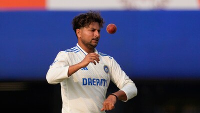 India's Kuldeep Yadav prepares to bowl on the third day of the fourth Test against England (AP) India's Kuldeep Yadav prepares to bowl on the third day of the fourth Test against England (AP)