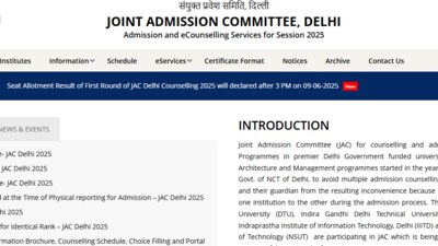 JAC Delhi Counselling 2025: Steps to check round 1 seat allotment results at jacdelhi.admissions.nic.in is given here. The results are scheduled to be out after 3 PM, as per the official website. JAC Delhi Counselling 2025: Steps to check round 1 seat allotment results at jacdelhi.admissions.nic.in is given here. The results are scheduled to be out after 3 PM, as per the official website.