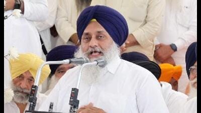 Shiromani Akali Dal president Sukhbir Singh Badal Shiromani Akali Dal president Sukhbir Singh Badal