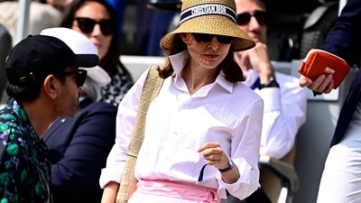 US-Israeli Actress Natalie Portman attends the men's singles final match. (AFP) US-Israeli Actress Natalie Portman attends the men's singles final match. (AFP)