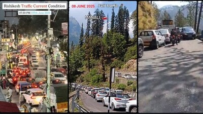 Some visuals of immense traffic jams witnessed at different hill stations across Himachal Pradesh and Uttarakhand over last weekend. (Photo: Instagram) Some visuals of immense traffic jams witnessed at different hill stations across Himachal Pradesh and Uttarakhand over last weekend. (Photo: Instagram)