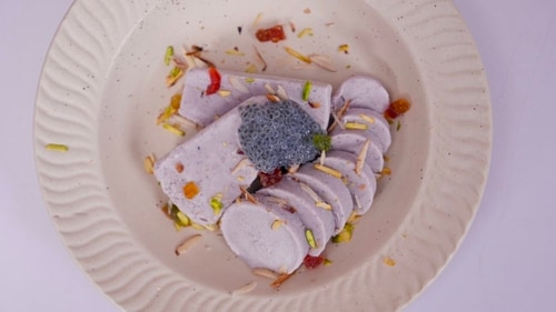 Jamun Kulfi is a refined frozen dessert combining the richness of kulfi with the natural tartness of jamun. (Kunal Kapur) Jamun Kulfi is a refined frozen dessert combining the richness of kulfi with the natural tartness of jamun. (Kunal Kapur)