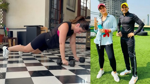 Kareena Kapoor loves a fitness challenge! (Instagram/ Mahesh Fitness Club) Kareena Kapoor loves a fitness challenge! (Instagram/ Mahesh Fitness Club)