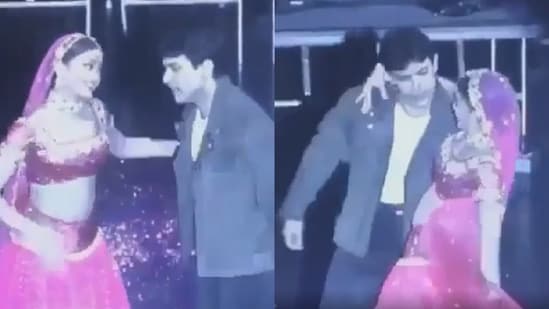 Aishwarya Rai and Aamir Khan dancing to DDLJ song.