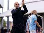 Manchester City manager Pep Guardiola mentions Gaza during his Gaza acceptance speech. 