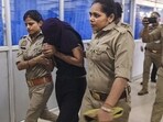 Sonam Raghuvanshi, the Indore woman accused of plotting her husband’s murder during their honeymoon in Meghalaya, being brought for medical examination at a hospital, in Ghazipur, on Monday. Sonam Raghuvanshi, the Indore woman accused of plotting her husband’s murder during their honeymoon in Meghalaya, being brought for medical examination at a hospital, in Ghazipur, on Monday.