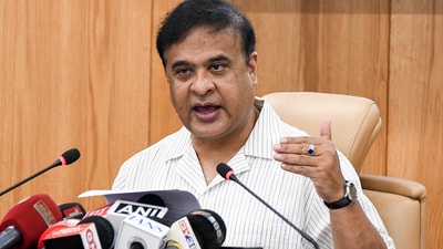 Chief Minister Himanta Biswa Sarma on Sunday said a number of cattle were allegedly slaughtered illegally at several places on Eid. (ANI ) Chief Minister Himanta Biswa Sarma on Sunday said a number of cattle were allegedly slaughtered illegally at several places on Eid. (ANI )