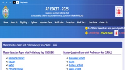 AP EdCET Answer Key 2025 released at cets.apsche.ap.gov.in, download link here