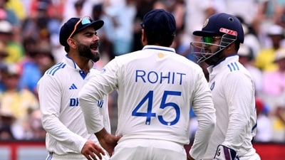 India's Virat Kohli (L) speaks with teammates Rohit Sharma (C) and Rishabh Pant (R) (AFP) India's Virat Kohli (L) speaks with teammates Rohit Sharma (C) and Rishabh Pant (R) (AFP)