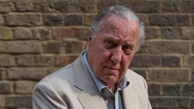 British writer Frederick Forsyth poses for a portrait before an interview with AFP in London on September 13, 2016. 'The Day of The Jackal' author Frederick Forsyth has died at the age of 86. (File) (AFP) British writer Frederick Forsyth poses for a portrait before an interview with AFP in London on September 13, 2016. 'The Day of The Jackal' author Frederick Forsyth has died at the age of 86. (File) (AFP)