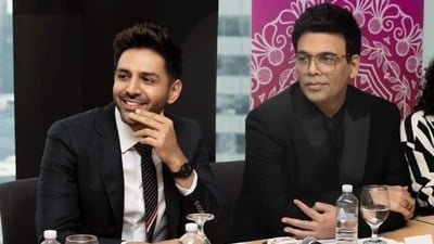 Kartik Aaryan and Karan Johar Kartik Aaryan and Karan Johar