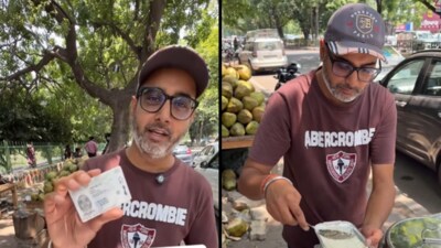 Maninder Singh, who worked in the US, now runs a street food stall in Mohali. (Instagram/@realfoodler)