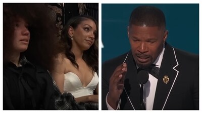 BET Ultimate Icon Award recipient US actor Jamie Foxx speaks on stage during the 2025 BET Awards at the Peacock Theatre in Los Angeles on June 9, 2025. BET Ultimate Icon Award recipient US actor Jamie Foxx speaks on stage during the 2025 BET Awards at the Peacock Theatre in Los Angeles on June 9, 2025.