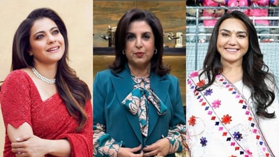 Farah Khan recalls Kajol and Preity Zinta falling on sets. Farah Khan recalls Kajol and Preity Zinta falling on sets.
