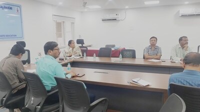 Director of Intermediate Education, Telangana Krishna Aditya conducts a review meeting to assess the progress of intermediate admissions for the academic year 2025- 26 in 430 Government Junior Colleges across the state. Director of Intermediate Education, Telangana Krishna Aditya conducts a review meeting to assess the progress of intermediate admissions for the academic year 2025- 26 in 430 Government Junior Colleges across the state.