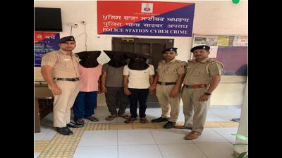 The three accused knowingly opened and leased out multiple bank accounts used in the scam, said Chandigarh Police. (HT) The three accused knowingly opened and leased out multiple bank accounts used in the scam, said Chandigarh Police. (HT)