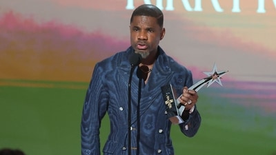 BET Ultimate Icon Award recipient US gospel musician Kirk Franklin speaks on stage during the 2025 BET Awards at the Peacock Theatre in Los Angeles on June 9, 2025. (Photo by Michael Tran / AFP) (AFP) BET Ultimate Icon Award recipient US gospel musician Kirk Franklin speaks on stage during the 2025 BET Awards at the Peacock Theatre in Los Angeles on June 9, 2025. (Photo by Michael Tran / AFP) (AFP)