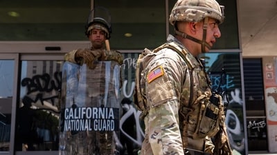 California officials sued President Trump to reverse National Guard deployment, claiming it violated state sovereignty. (Photo by SPENCER PLATT / GETTY IMAGES NORTH AMERICA / Getty Images via AFP) (Getty Images via AFP)