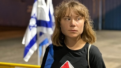 Israeli naval forces seized the Freedom Flotilla about 200 kilometers off of Gaza's coast and is now planning to deport Greta Thunberg and other activists (X/@IsraelMFA) Israeli naval forces seized the Freedom Flotilla about 200 kilometers off of Gaza's coast and is now planning to deport Greta Thunberg and other activists (X/@IsraelMFA)