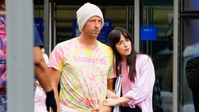 Chris Martin and Dakota Johnson
