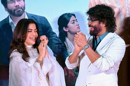 Indian actors Rashmika Mandanna (L) and Nagarjuna attend the song launch of their upcoming social thriller film �Kuberaa� in Mumbai on June 10, 2025. (Photo by Sujit JAISWAL / AFP) (AFP) Indian actors Rashmika Mandanna (L) and Nagarjuna attend the song launch of their upcoming social thriller film �Kuberaa� in Mumbai on June 10, 2025. (Photo by Sujit JAISWAL / AFP) (AFP)