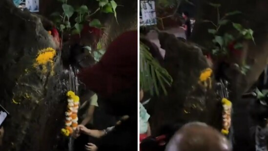 Believing that "miracle water" with “healing powers” was flowing from the trunk, many began worshipping it with traditional offerings. (X/@thesonawanex)
