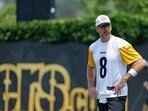 Quarterback Aaron Rodgers #8 of the Pittsburgh Steelers participates during mandatory minicamp Quarterback Aaron Rodgers #8 of the Pittsburgh Steelers participates during mandatory minicamp