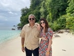 Sanjana Sanghi with her father Sandeep Sanghi.