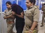 Raja Raghuvanshi murder case: Sonam Raghuvanshi, the Indore woman accused of plotting her husband’s murder during their honeymoon in Meghalaya, at a hospital in Ghazipur. Raja Raghuvanshi murder case: Sonam Raghuvanshi, the Indore woman accused of plotting her husband’s murder during their honeymoon in Meghalaya, at a hospital in Ghazipur.