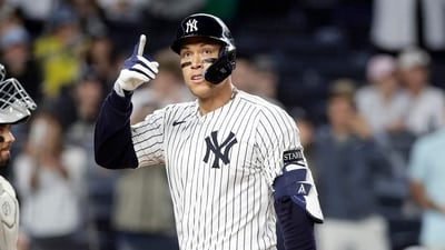 Aaron Judge hit a massive home run against Kansas on Tuesday (Getty Images via AFP)