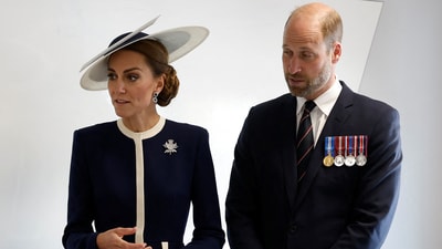 Britain's Prince and Princess of Wales, William and Catherine, known as the Duke and Duchess of Rothesay when in Scotland, visit the BAE Systems' Shipbuilding Academy at the BAE Systems shipyard at Scotstoun, in Glasgow, Scotland, Britain, May 22, 2025. Andy Barr/Pool via REUTERS (via REUTERS)