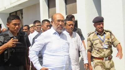 N Biren Singh said Rajya Sabha MP Leishemba Sanajaoba and himself met central leaders, including Amit Shah. (HT photo sourced) N Biren Singh said Rajya Sabha MP Leishemba Sanajaoba and himself met central leaders, including Amit Shah. (HT photo sourced)