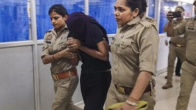 Raja Raghuvanshi murder case: Sonam Raghuvanshi, the Indore woman accused of plotting her husband’s murder during their honeymoon in Meghalaya, at a hospital in Ghazipur. (PTI file photo) Raja Raghuvanshi murder case: Sonam Raghuvanshi, the Indore woman accused of plotting her husband’s murder during their honeymoon in Meghalaya, at a hospital in Ghazipur. (PTI file photo)