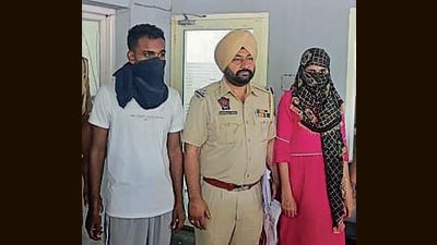 The two accused in police custody in Ludhiana. (HT Photo) The two accused in police custody in Ludhiana. (HT Photo)