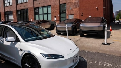 A Tesla car dealership stands in the Brooklyn borough of New York City. (Getty Images via AFP) A Tesla car dealership stands in the Brooklyn borough of New York City. (Getty Images via AFP)