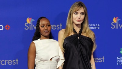 Zahara, left, and Angelina Jolie at the 36th annual Palm Springs International Film Festival Awards Gala. (Jordan Strauss/Invision/AP) Zahara, left, and Angelina Jolie at the 36th annual Palm Springs International Film Festival Awards Gala. (Jordan Strauss/Invision/AP)