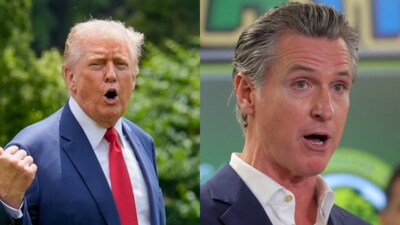 Governor Newsom decried the Trump administration's deployment of 2,000 National Guard troops to Los Angeles as politically driven and inflammatory. (Bloomberg/Reuters)