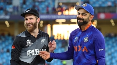 Kane Williamson, left, and Virat Kohli (AFP) Kane Williamson, left, and Virat Kohli (AFP)