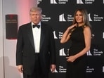 US President Donald Trump and First Lady Melania Trump arrive to attend the opening night of "Les Miserables" at the Kennedy Center in Washington, DC, on June 11, 2025. US President Donald Trump and First Lady Melania Trump arrive to attend the opening night of "Les Miserables" at the Kennedy Center in Washington, DC, on June 11, 2025.