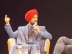 Diljit Dosanjh with Grammys President Panos A.