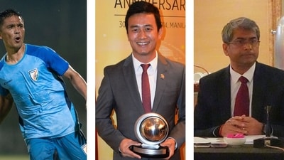 Bhaichung Bhutia slammed AIFF president Kalyan Chaubey and Sunil Chhetri's presence in the squad was questioned by his father-in-law. (Twitter (@IndianFootball)) Bhaichung Bhutia slammed AIFF president Kalyan Chaubey and Sunil Chhetri's presence in the squad was questioned by his father-in-law. (Twitter (@IndianFootball))