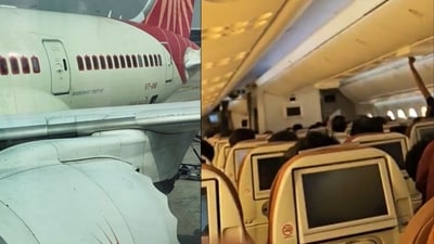 Akash Vatsa shared videos from inside the Air India Delhi-Ahmedabad flight. (X/@akku92) Akash Vatsa shared videos from inside the Air India Delhi-Ahmedabad flight. (X/@akku92)