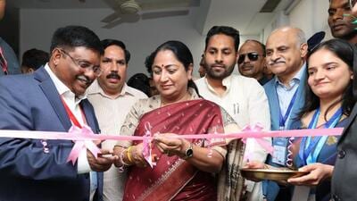 Chief minister Rekha Gupta at the hospital on Thursday. (HT Photo) Chief minister Rekha Gupta at the hospital on Thursday. (HT Photo)