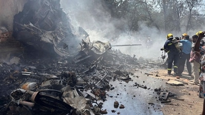 Firefighters work at the site of an airplane that crashed in India's northwestern city of Ahmedabad in Gujarat state, Thursday, June12, 2025. (AP Photo/Ajit Solanki) (AP) Firefighters work at the site of an airplane that crashed in India's northwestern city of Ahmedabad in Gujarat state, Thursday, June12, 2025. (AP Photo/Ajit Solanki) (AP)