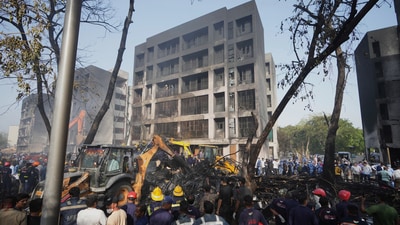 The Boeing 787 Dreamliner crashed into the residential quarters of the B J Medical College in Ahmedabad's Meghaninagar. (AP) The Boeing 787 Dreamliner crashed into the residential quarters of the B J Medical College in Ahmedabad's Meghaninagar. (AP)