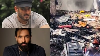 Salman Khan and Vishnu Manchu cancel events after the aircraft crash in Ahmedabad. (PTI) Salman Khan and Vishnu Manchu cancel events after the aircraft crash in Ahmedabad. (PTI)